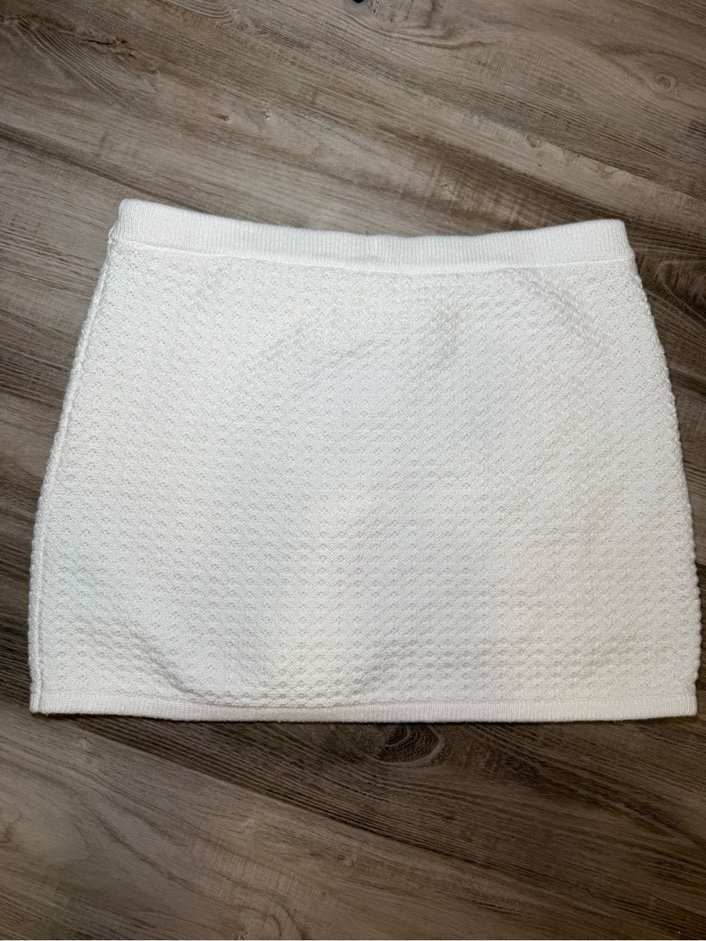 Abercrombie & Fitch White Textured Mini Skirt NWT